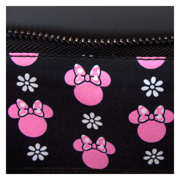 Loungefly Disney Minnie Floral Rock The Dots Clutch Crossbody Bag