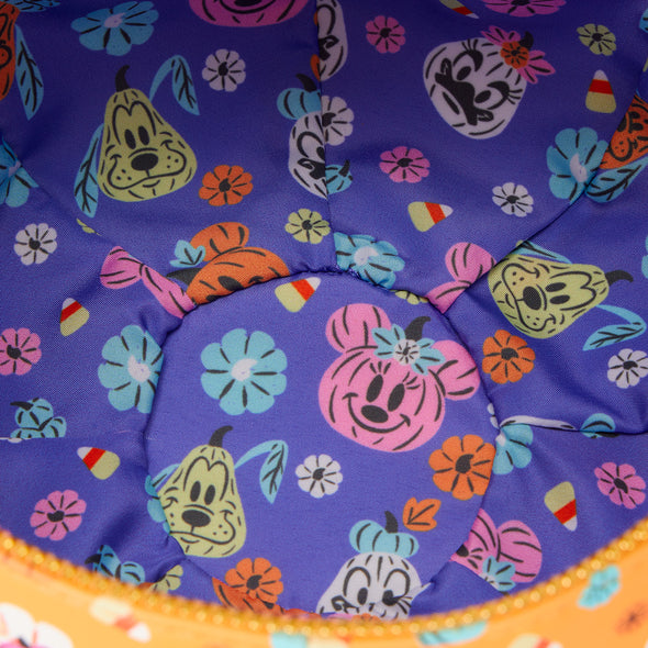 Loungefly Disney Mickey Mouse Floral Pumpkin Crossbody