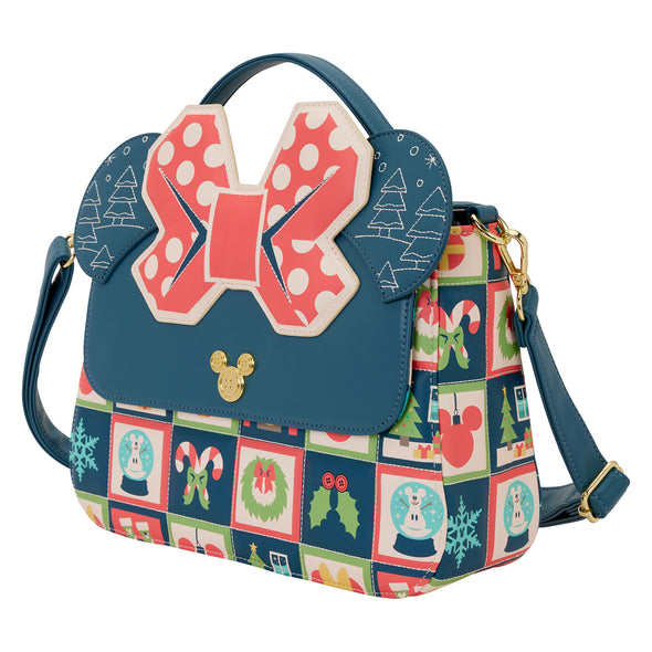 Loungefly Disney Mickey and Minnie Holiday Crossbody