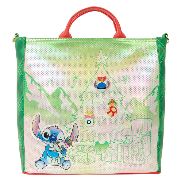 Loungefly Disney Stitch Holiday Tote Bag