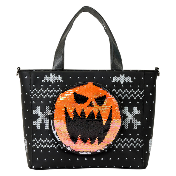 Loungefly Disney Nightmare Before Christmas Pumpkin King Christmas Tote Bag
