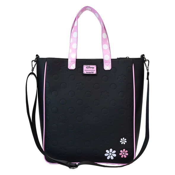 Loungefly Disney Minnie Floral Rock The Dots Tote With Coin Purse