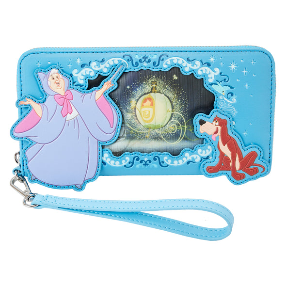 Loungefly Disney Cinderella Princess Lenticular Series Zip Around Wallet Wristlet