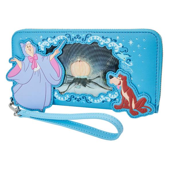 Loungefly Disney Cinderella Princess Lenticular Series Zip Around Wallet Wristlet