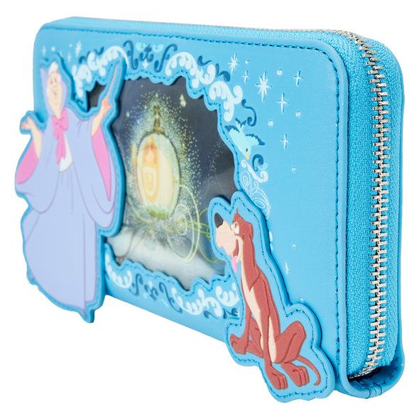 Loungefly Disney Cinderella Princess Lenticular Series Zip Around Wallet Wristlet