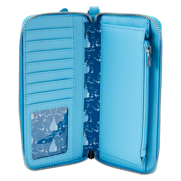 Loungefly Disney Cinderella Princess Lenticular Series Zip Around Wallet Wristlet