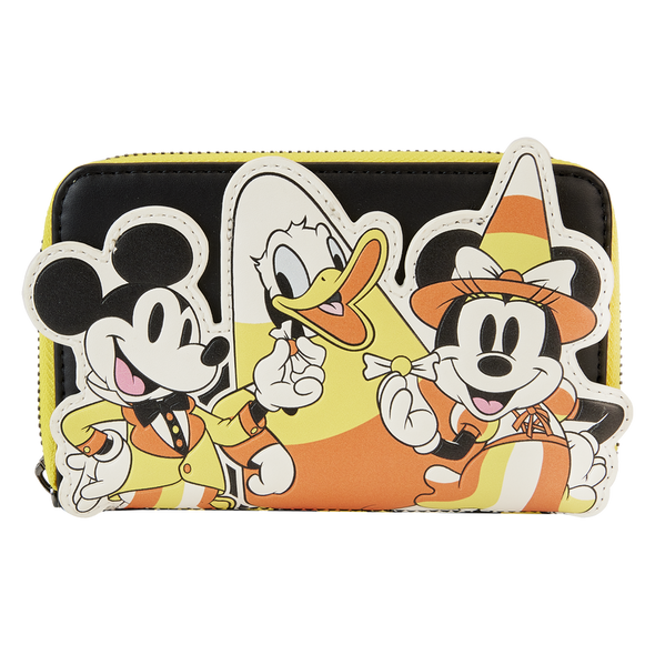 Loungefly Disney Mickey and Friends Candy Corn Zip Around Wallet