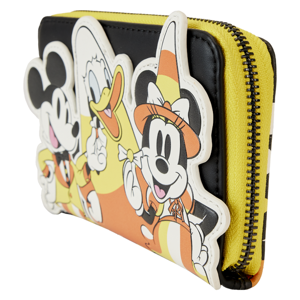 Loungefly Disney Mickey and Friends Candy Corn Zip Around Wallet