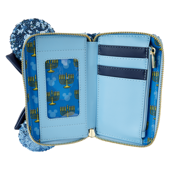Loungefly Disney Minnie Hanukkah Menorah Zip Around Wallet