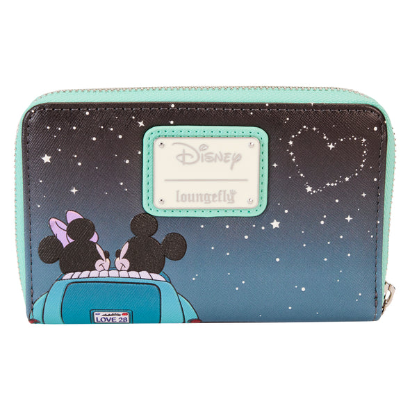 Loungefly Disney Mickey and Minnie Date Night Drive-In Zip Around Wallet