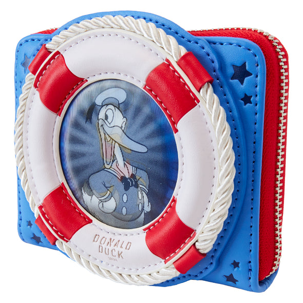 Loungefly Disney Donald Duck 90th Anniversary Zip Around Wallet