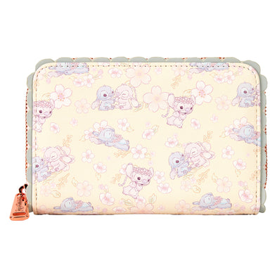 Loungefly Disney Cute Stitch Cherry Blossom AOP Zip Around Wallet
