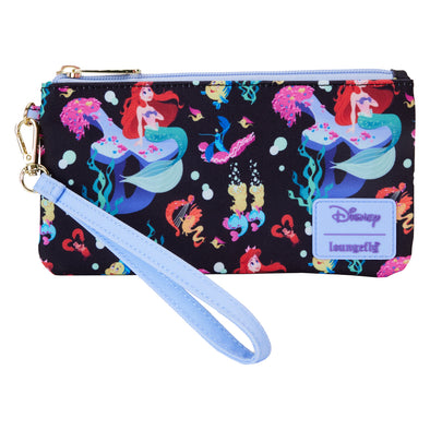 Loungefly Disney The Little Mermaid 35th Anniversary Life is the Bubbles Nylon Wristlet Wallet