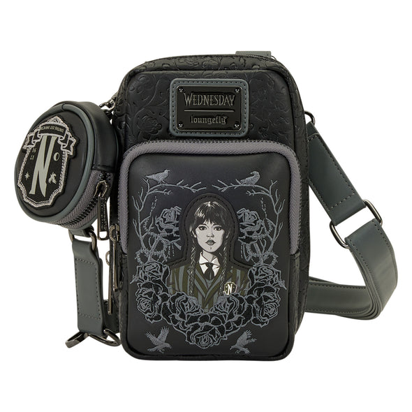 Loungefly Wednesday Addams Cell Phone Crossbody