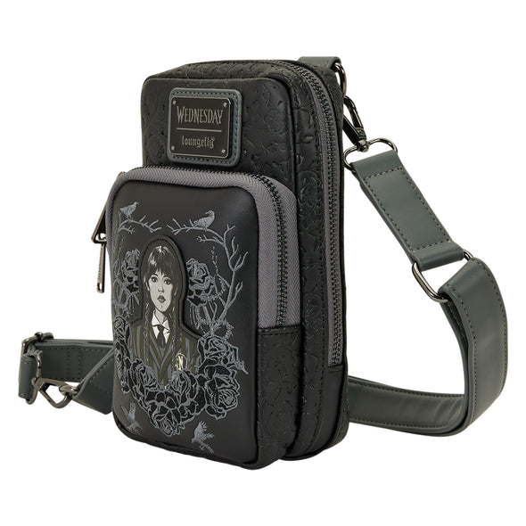Loungefly Wednesday Addams Cell Phone Crossbody