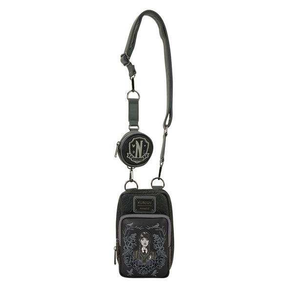 Loungefly Wednesday Addams Cell Phone Crossbody