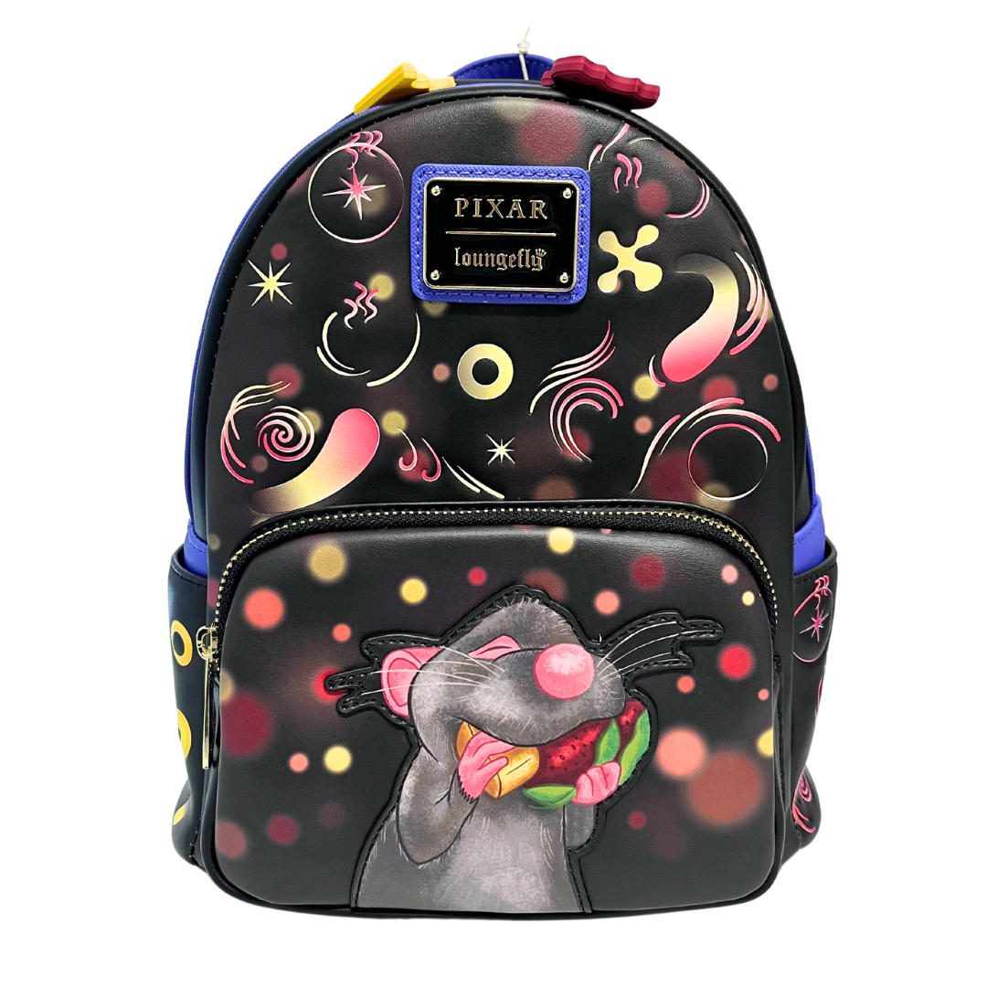disney loungefly mini backpack food Modern Pinup Exclusive Loungefly Disney Pixar Ratatouille Remy Food Scene Mini Backpack