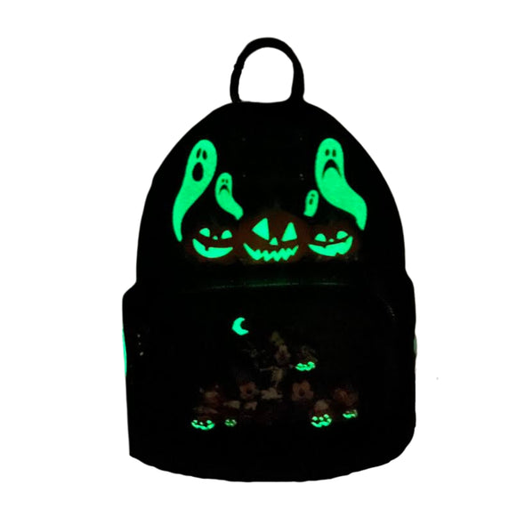 Modern Pinup Exclusive Loungefly Mickey and Friends Halloween Glow in the Dark Mini Backpack