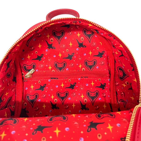 Modern Pinup Exclusive Loungefly Disney Aladdin Jasmine and Snake Jafar Mini Backpack