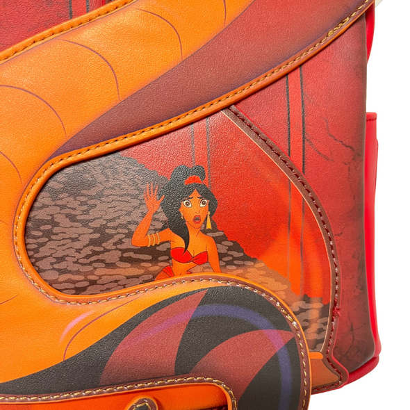 Modern Pinup Exclusive Loungefly Disney Aladdin Jasmine and Snake Jafar Mini Backpack
