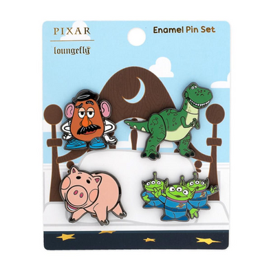 Loungefly Disney Pixar Toy Story 25th Anniversary 4 PC Enamel Pin Set