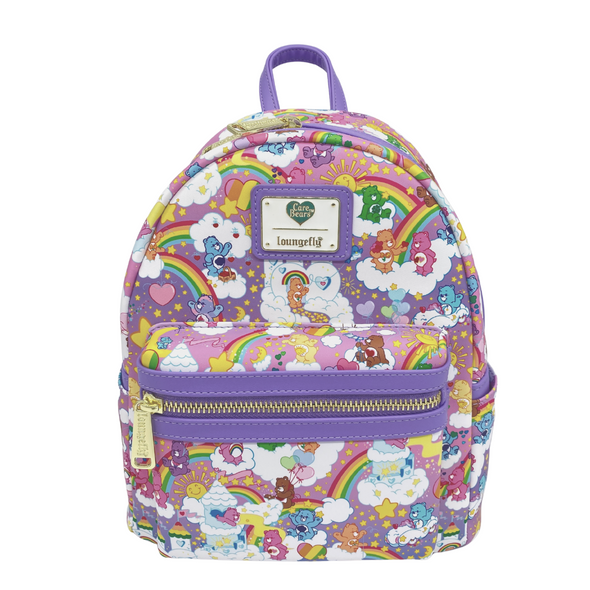 Modern Pinup Exclusive Loungefly Care Bears Rainbow AOP Mini Backpack