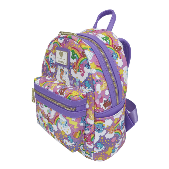 Modern Pinup Exclusive Loungefly Care Bears Rainbow AOP Mini Backpack