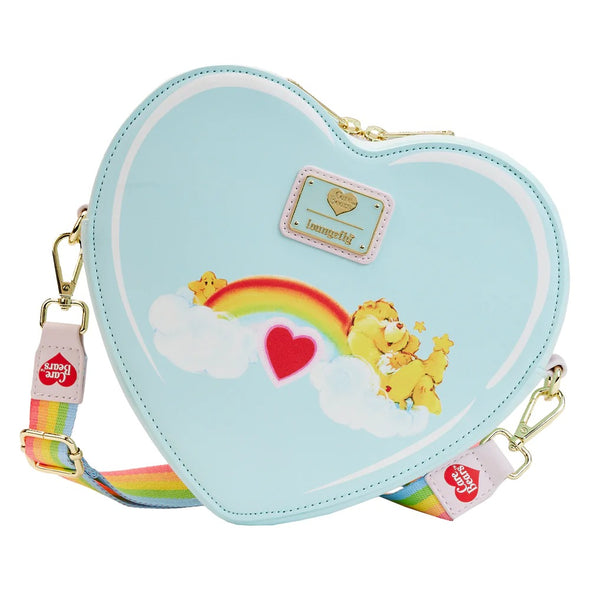Loungefly Care Bears Heart Cloud Party Rainbow Strap Crossbody Bag