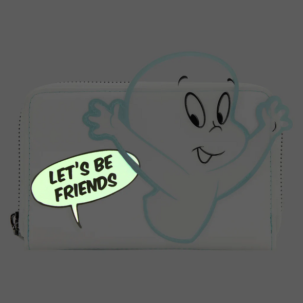 Loungefly Universal Casper the Friendly Ghost Lets Be Friends Zip Around Wallet