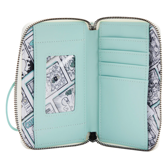 Loungefly Universal Casper the Friendly Ghost Lets Be Friends Zip Around Wallet