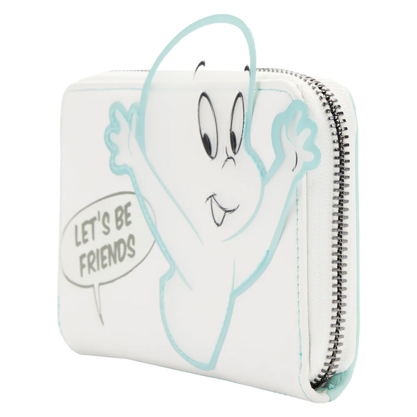 Loungefly Universal Casper the Friendly Ghost Lets Be Friends Zip Around Wallet