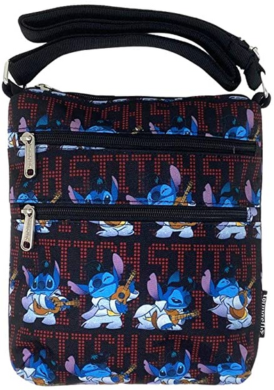 Loungefly Disney Lilo and Stitch Elvis Nylon Passport Bag