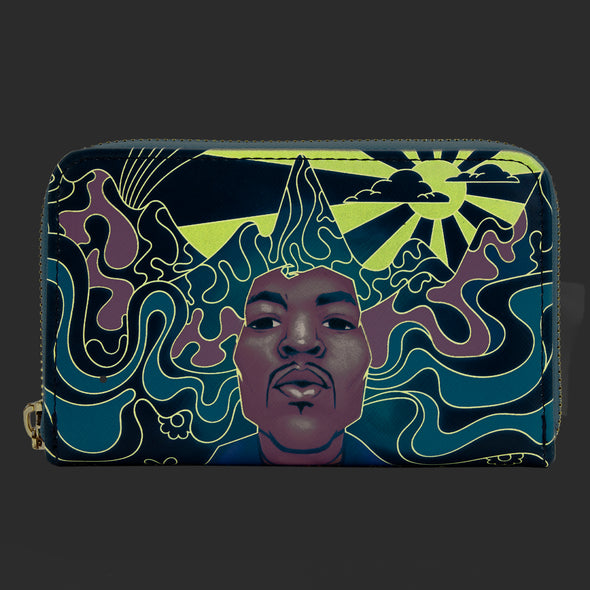 Loungefly Jimi Hendrix Psychedelic Landscape Zip Around Wallet