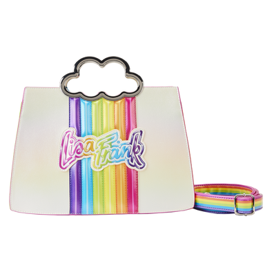 Loungefly Lisa Frank Rainbow Cloud Handle Chain Strap Crossbody Bag