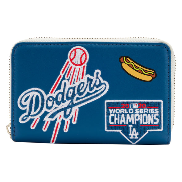 Loungefly MLB LA Dodgers Patches Zip Around Wallet