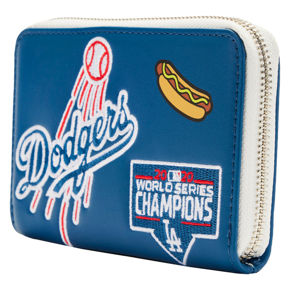 Loungefly MLB LA Dodgers Patches Zip Around Wallet