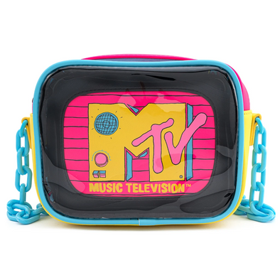 Loungefly MTV 2 Piece Clear Crossbody Bag with Interior Pouch