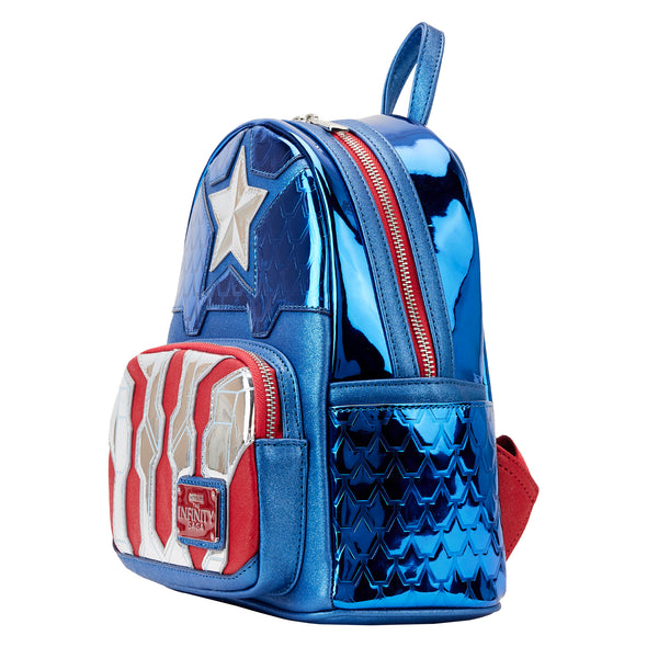 Loungefly Marvel Shine Captain America Cosplay Mini Backpack