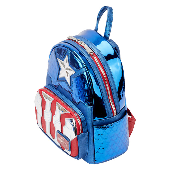 Loungefly Marvel Shine Captain America Cosplay Mini Backpack