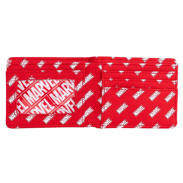 Loungefly Marvel Red Brick Logo Bi Fold Wallet