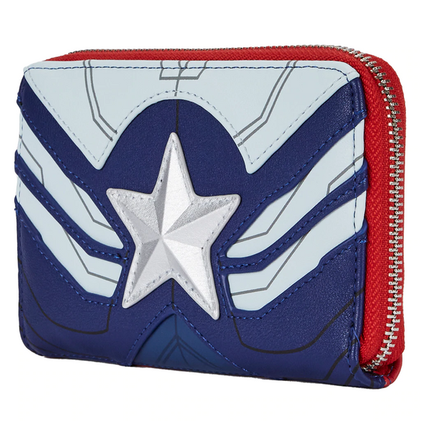 Loungefly Marvel Falcon Captain America Cosplay Zip Around Wallet