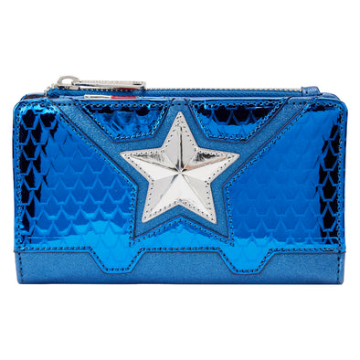 Loungefly Marvel Shine Captain America Cosplay Flap Wallet