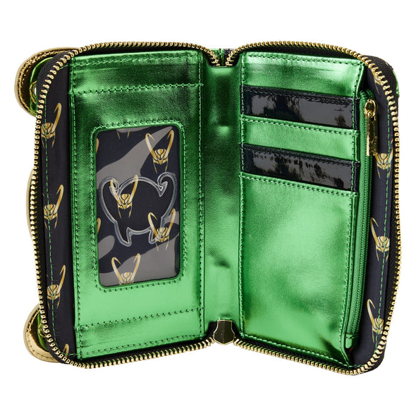 Loungefly Marvel Shine Loki Zip Around Wallet