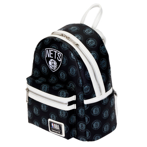 Loungefly NBA Brooklyn Nets Debossed Logo Mini Backpack