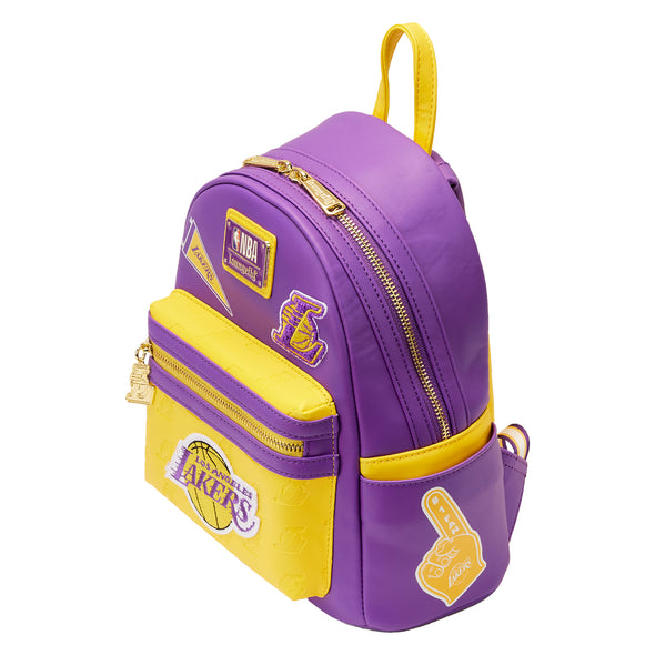 Loungefly NBA LA Lakers Patch Icons Mini Backpack