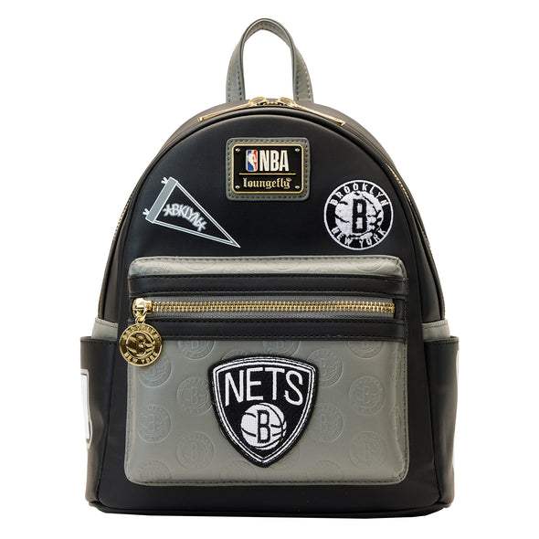 Loungefly NBA Brooklyn Nets Patch Icons Mini Backpack