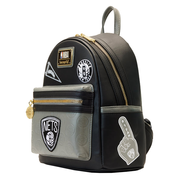 Loungefly NBA Brooklyn Nets Patch Icons Mini Backpack