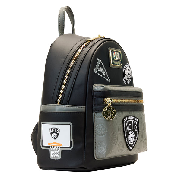 Loungefly NBA Brooklyn Nets Patch Icons Mini Backpack