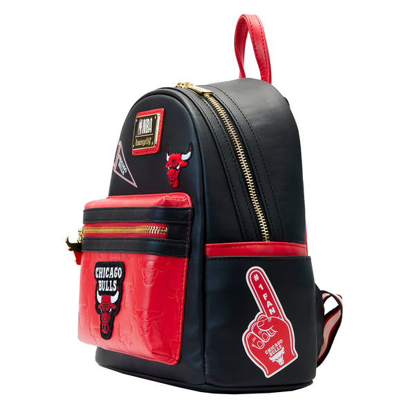 Loungefly NBA Chicago Bulls Patch Icons Mini Backpack