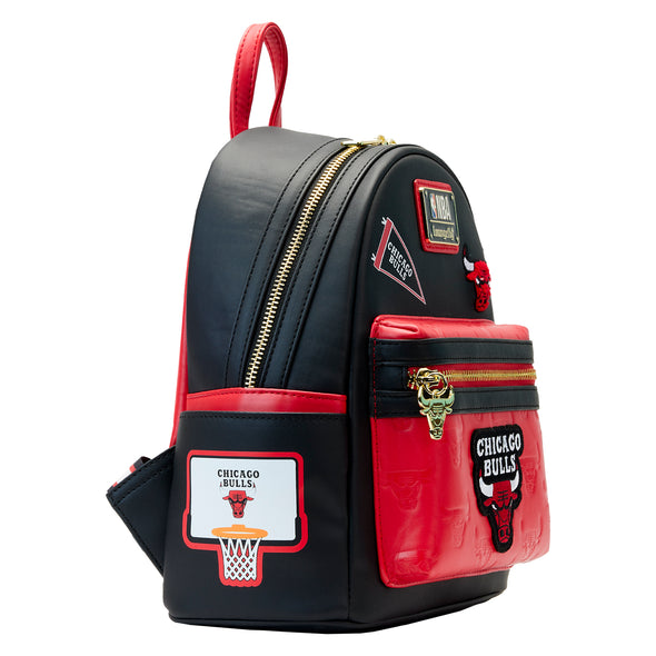 Loungefly NBA Chicago Bulls Patch Icons Mini Backpack